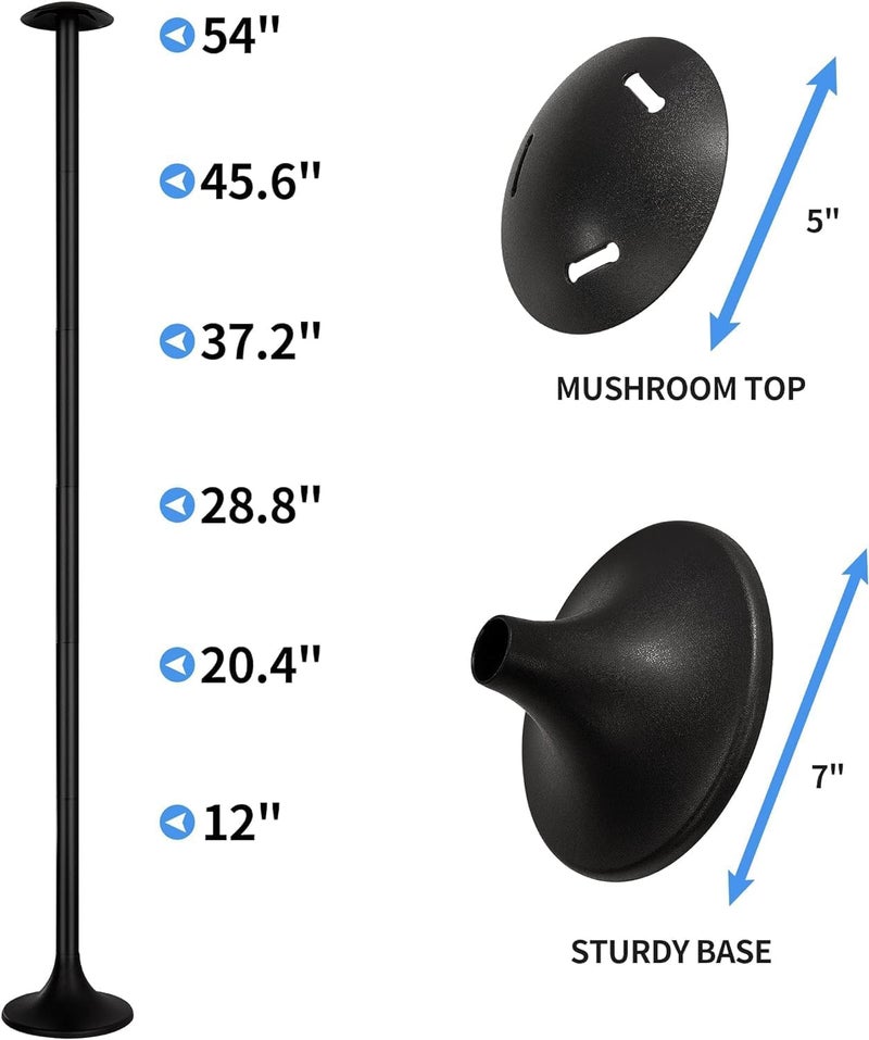 NEXCOVER Boat Cover Support Pole | Adjustable Height from 12" to 54" | 6-Stage Extension Pole | ABS Support Pole for Boat Cover (3 Pack) | Reinforced Support Pole System | Black - Image 3
